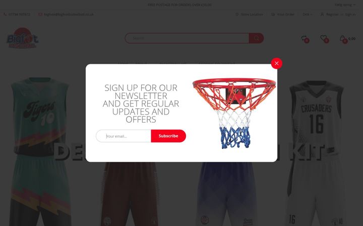Screenshot of bigfootbasketball.co.uk