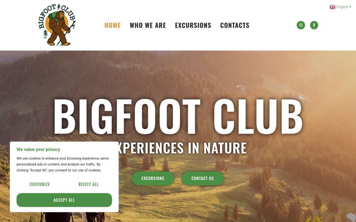 Skærmbillede af bigfootclub.it