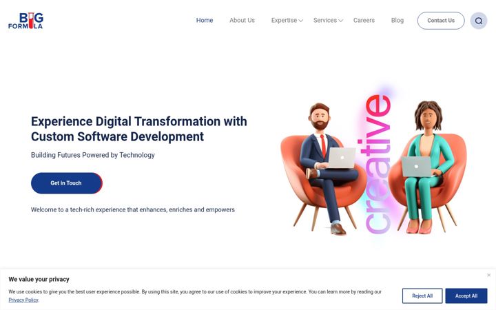 Screenshot of bigformula.com