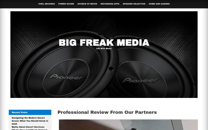 Screenshot of bigfreakmedia.com