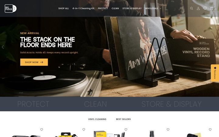 Screenshot of bigfudgevinyl.com