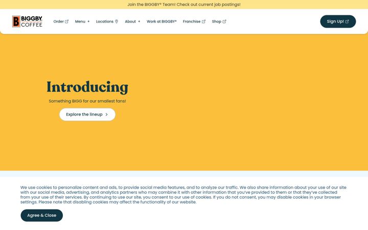 Screenshot of biggby.com
