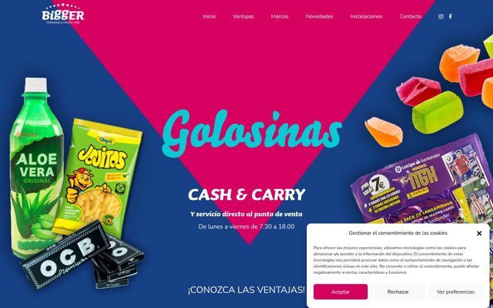 Screenshot of biggergolosinas.com