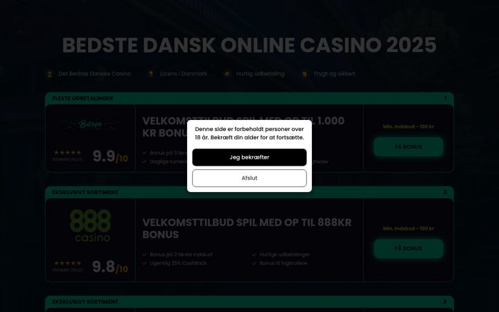 Screenshot of biggestdanishrtpcasinos.com