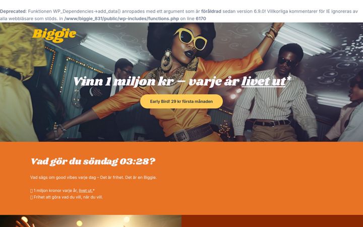 Screenshot of biggie.se