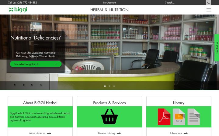 Screenshot of biggiherbal.com