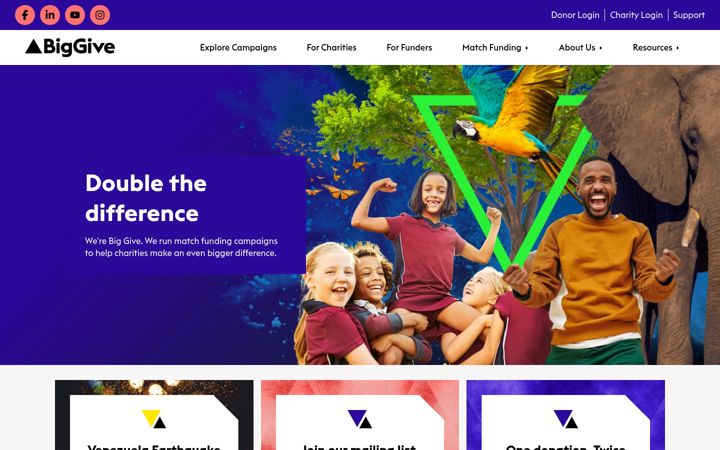 Screenshot of biggive.org