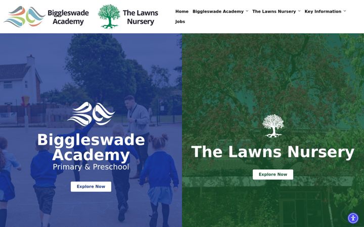 Screenshot of biggleswadeacademy.org