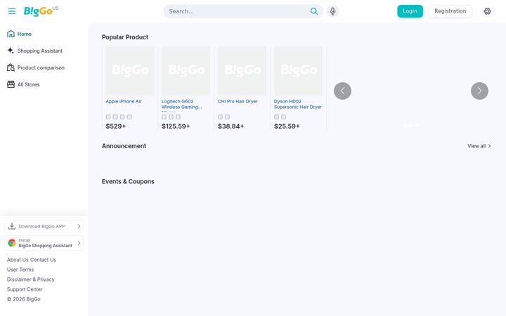 Skærmbillede af biggo.com