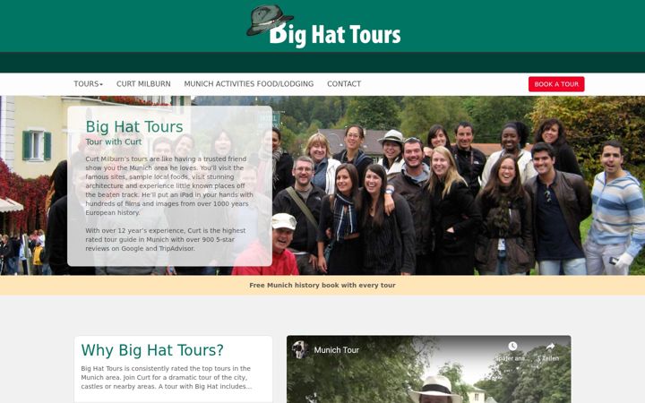 Screenshot of bighattours.com