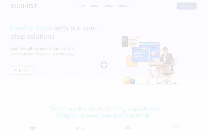 Screenshot of bigihost.com