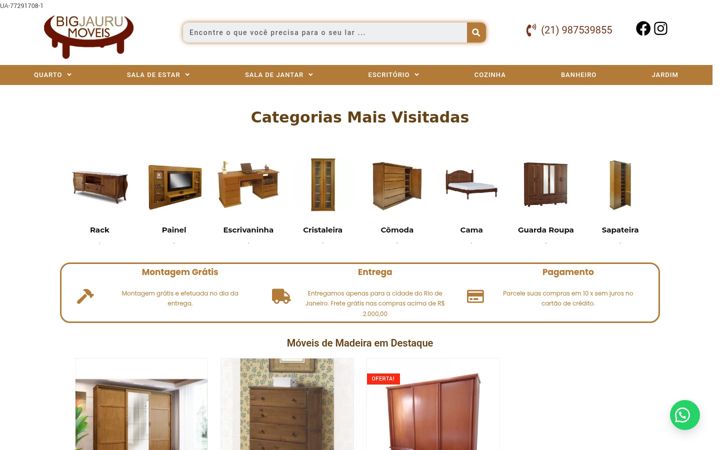 Screenshot of bigjaurumoveis.com.br