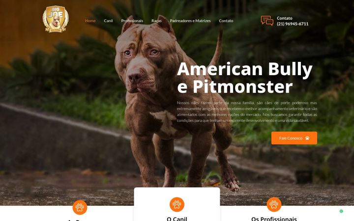 Screenshot of bigjoebullkennel.com.br