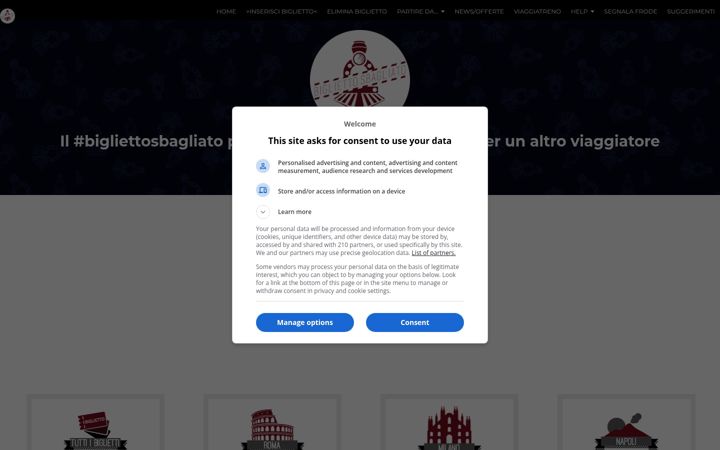 Screenshot von bigliettosbagliato.it