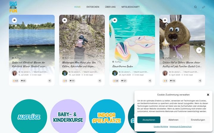Screenshot of biglittlefun.at