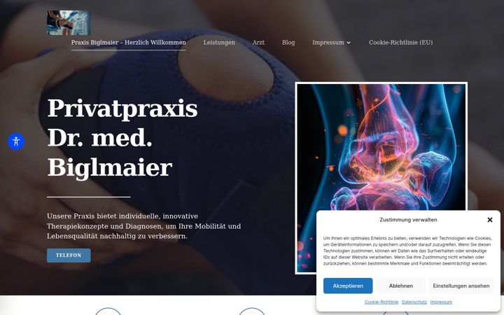 Screenshot of biglmaier.de