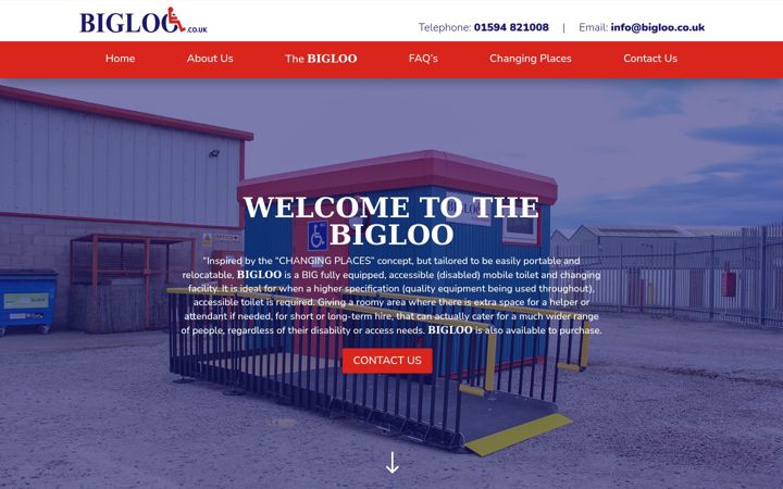 Screenshot stránky bigloo.co.uk