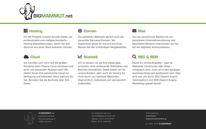 Screenshot of bigmammut.net
