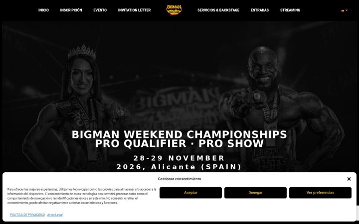 Screenshot of bigmanweekend.com