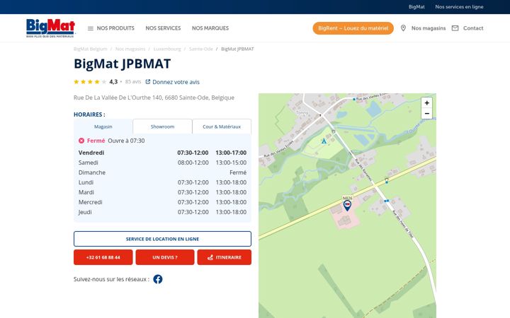 Screenshot of bigmat-jpb.be