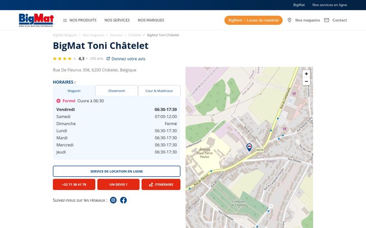 Screenshot of bigmat-materiaux-toni.be