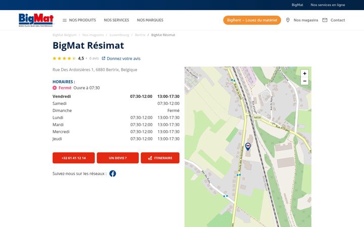 Screenshot of bigmat-resimat.be