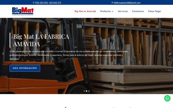 Екранна снимка на bigmatlafabrica.es