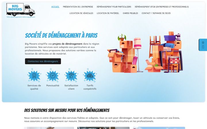 Screenshot of bigmovers.fr