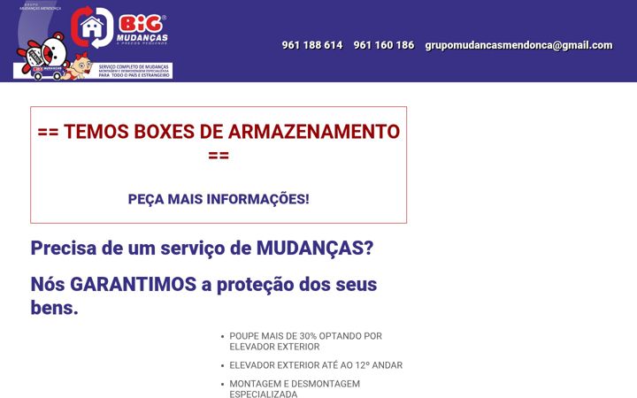 Screenshot of bigmudancas.com