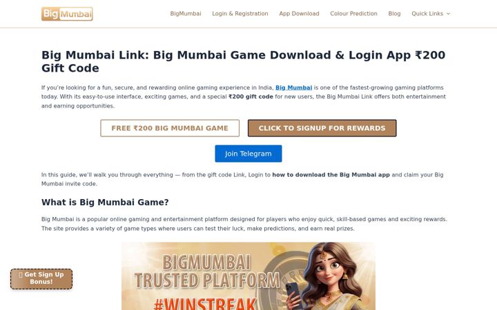 Screenshot του bigmumbailink.com