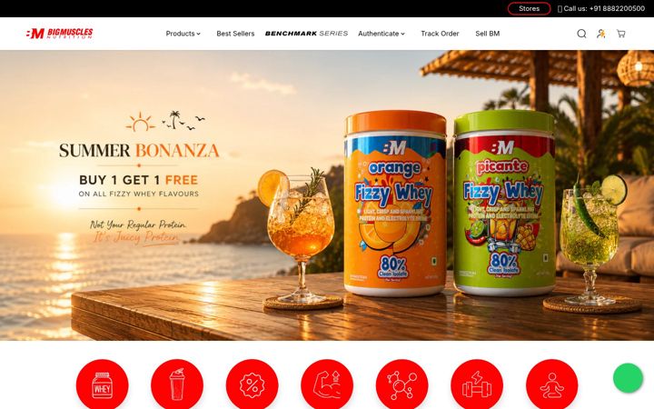 Screenshot of bigmusclesnutrition.com