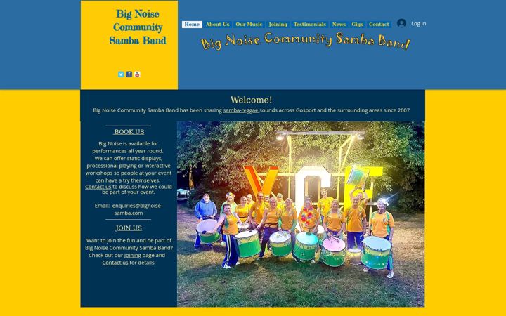 Screenshot von bignoise-samba.com