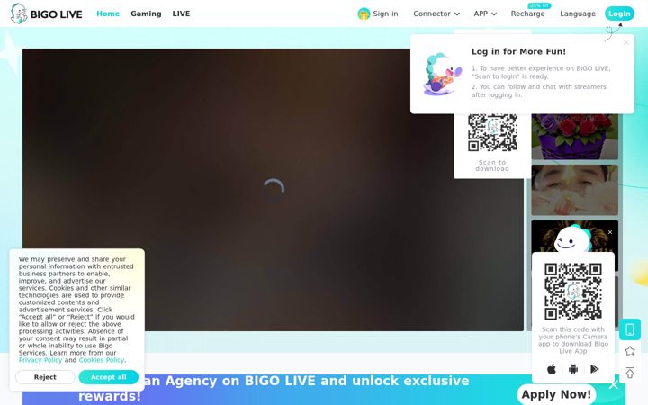 Screenshot von bigo.tv