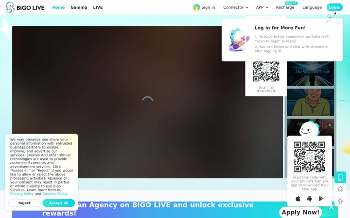 Screenshot di bigolive.tv