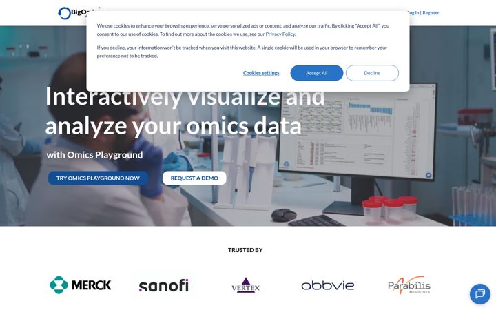 Skærmbillede af bigomics.ch