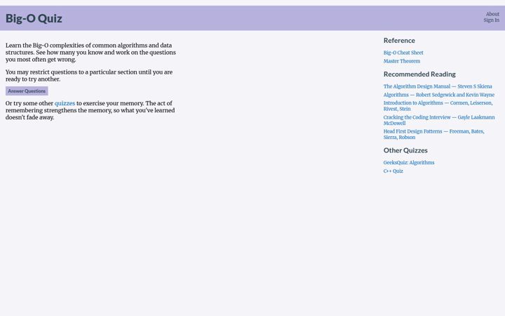 Screenshot of bigoquiz.com