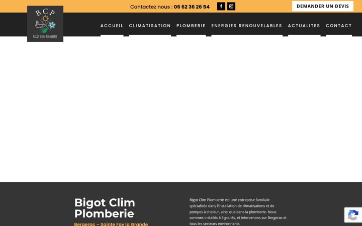 Skjermbilde av bigot-clim-plomberie.fr