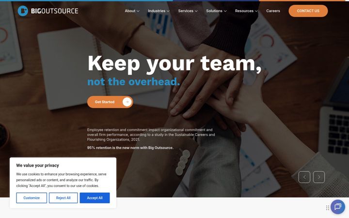 Screenshot of bigoutsource.com