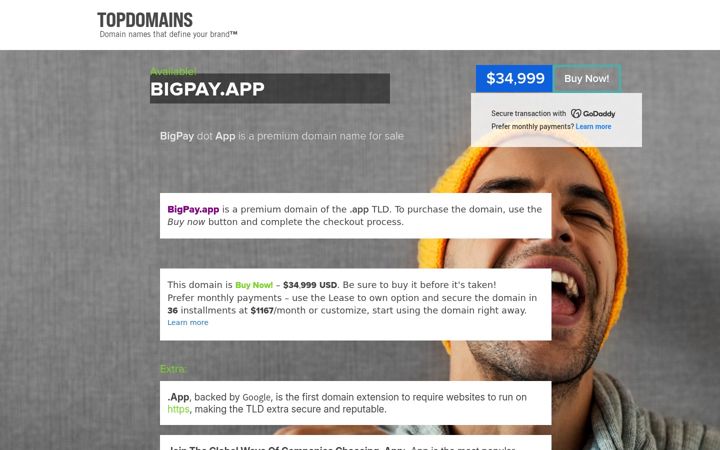 Screenshot of bigpay.app