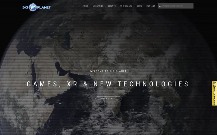 Screenshot of bigplanet.tech
