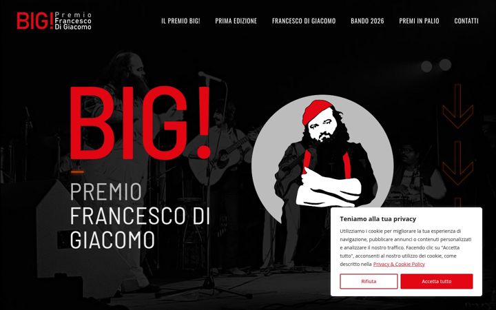Screenshot of bigpremiofrancescodigiacomo.it