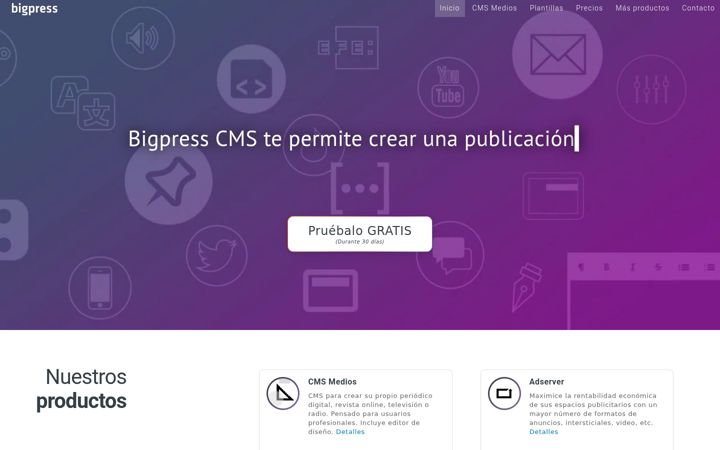 Screenshot of bigpress.net