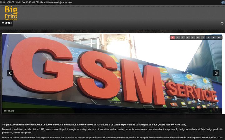 Screenshot di bigprintsolutions.ro
