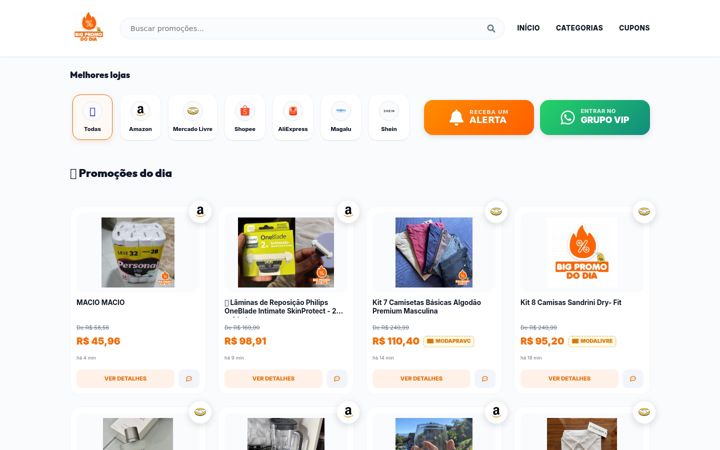 Screenshot of bigpromododia.com.br