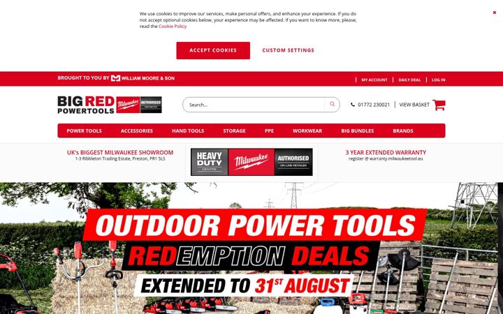 Screenshot of bigredpowertools.co.uk
