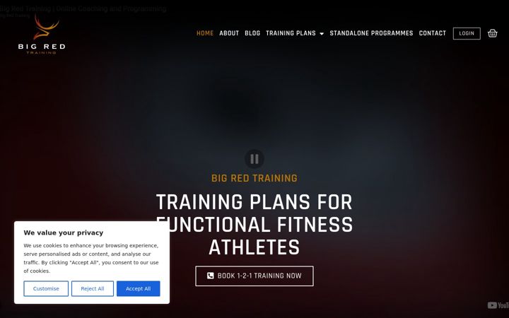 Screenshot of bigredtraining.co.uk
