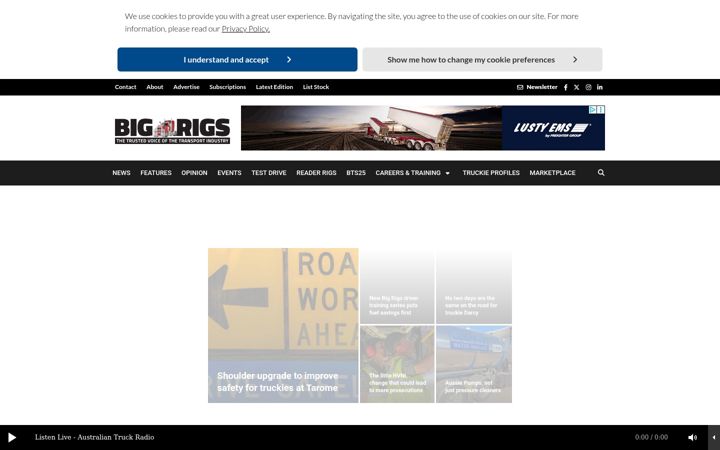 Screenshot of bigrigs.com.au