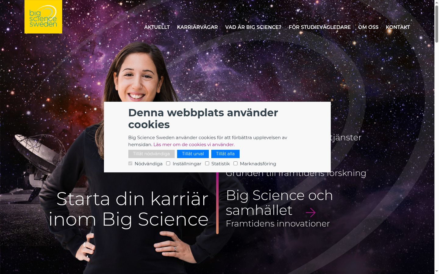 Screenshot des Einwilligungsbanners vor jeglicher Interaktion