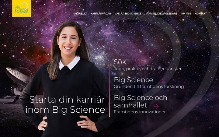 Screenshot of bigsciencecareer.se