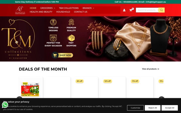 Screenshot of bigshopper.au